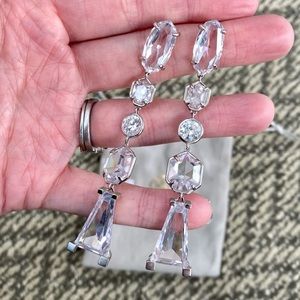Kendra Scott Gracelynn Silver Statement Earrings In Lustre Glass
